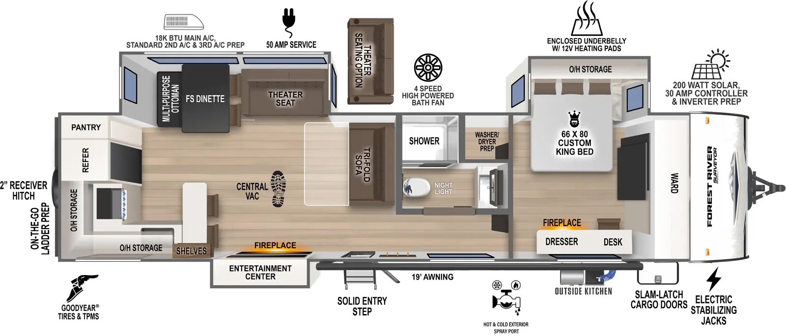 Grand Surveyor 301RKBS Floorplan